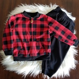 Fleece Buffalo Plaid Outfit 18 Month *Great Bundle